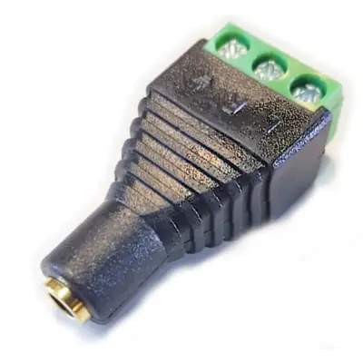 Conector Ficha Miniplug 3,5 Jack Hembra Estereo A Bornera