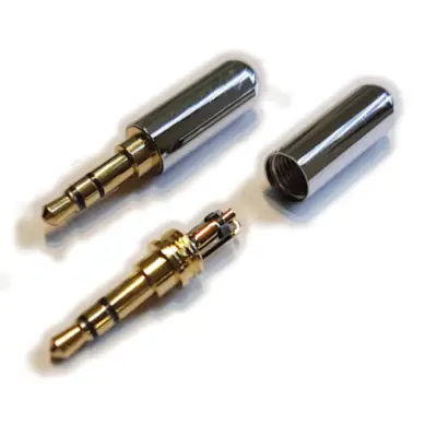 Detalles accesorios de Conector Ficha Miniplug 3,5 Macho Estereo Cuerpo Compacto Plata 7Mm Diam
