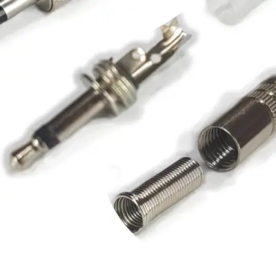 Detalles accesorios de Conector Ficha Miniplug 3,5 Macho Mono Metal Plata