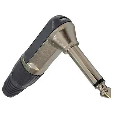 Conector Ficha Mono Plug 6,5 Macho 90 Grados Metal/Plastico