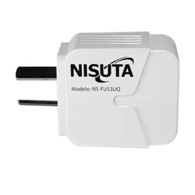 Vista lateral de Cargador 18W Usb-A Carga Rapida Qc Sin Cable Nisuta
