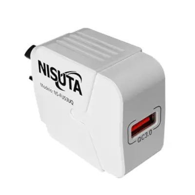 Detalles accesorios de Cargador 18W Usb-A Carga Rapida Qc Con Cable A-C Nisuta