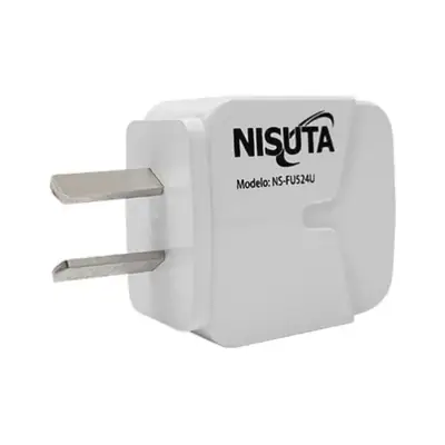 Vista lateral de Cargador 12 W Usb-A 2,4A Sin Cable Nisuta Ns-Fu524U