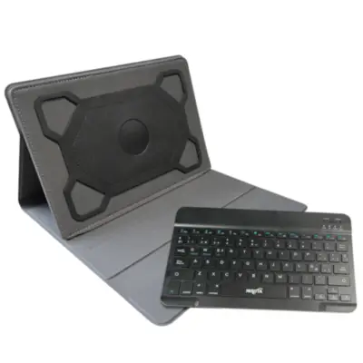 Vista lateral de Funda para tablet de 9 a 10 pulgadas con teclado bluetooth