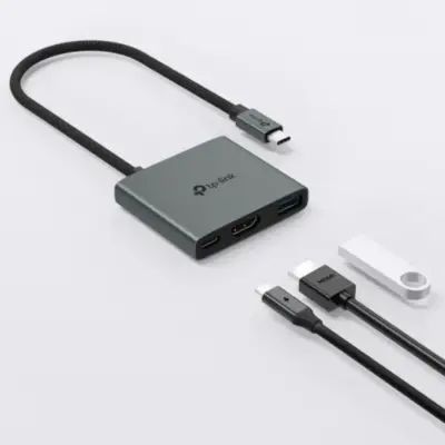 Detalles accesorios de Adaptador Conversor Usb C Macho / Hdmi Hembra + Hub 1Xusb-C(Pd)/1Xusb-A Tp-Link Uh3020C