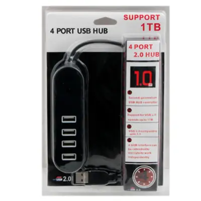 Detalles accesorios de Hub Usb A 2.0 4 Puertos Negro Belsic ASX352