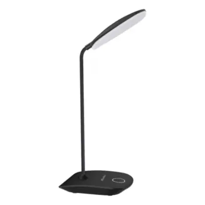 Velador Led Negro Brazo Flexible Bateria Recargable
