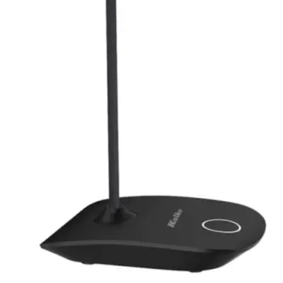 Vista lateral de Velador Led Negro Brazo Flexible Bateria Recargable