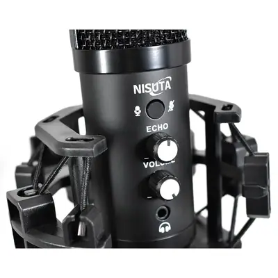 Detalles accesorios de Microfono Para Pc Usb Nisuta Nsmicg5 Antipop + Antivibracion