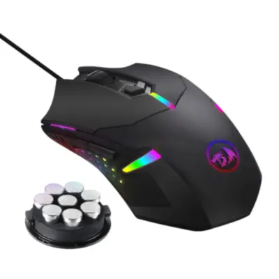 Vista lateral de Mouse Redragon M601 RGB Centrophorus