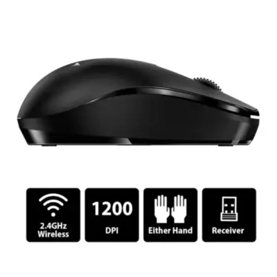 Detalles accesorios de Mouse Inalambrico Genius NX-7000X Negro