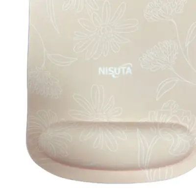Vista lateral de Mouse Pad Con Apoyamunecas 21 x 23 x 0,4 cm dise#o Flores