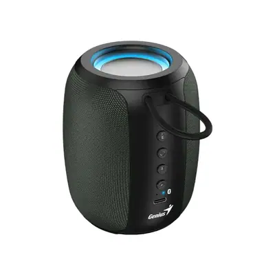 Vista lateral de Parlante Bluetooth Portatil Genius Sp-915Bt Gris