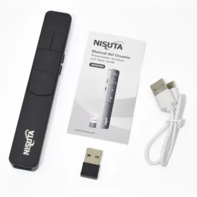 Detalles accesorios de Puntero Presentaciones Inalambrico recargable laser verde Nisuta Ns-WiprV