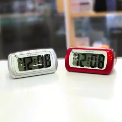 Vista lateral de Reloj Despertador Eurotime 1618 Blanco