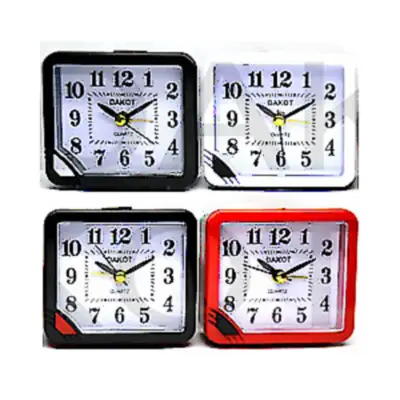 Detalles accesorios de Reloj Despertador 4 agujas Dakot A11 Negro vivo Blanco