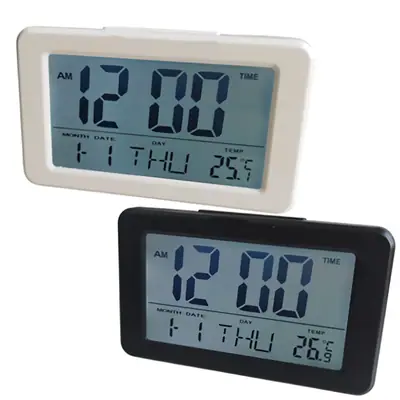 Detalles accesorios de Reloj Despertador Con Fecha Y Temperatura Tressa DD-715 Negro