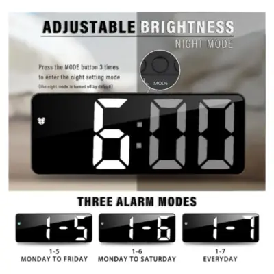 Detalles accesorios de Reloj Despertador Digital Led DS-3806