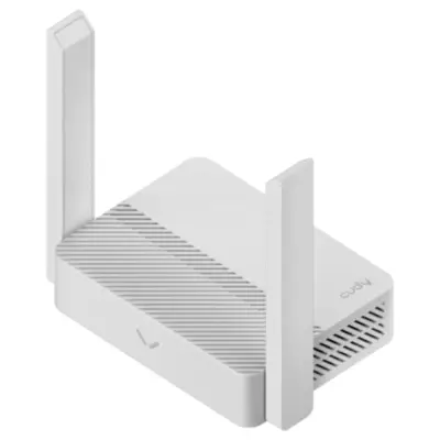 Vista lateral de Extensor Repetidor Wifi 300Mbps 4Pto 2Ant 5Dbi Cudy WR300
