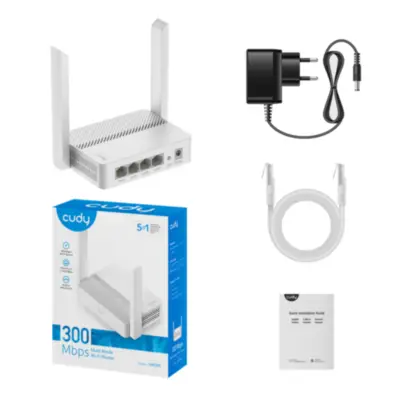 Detalles accesorios de Extensor Repetidor Wifi 300Mbps 4Pto 2Ant 5Dbi Cudy WR300
