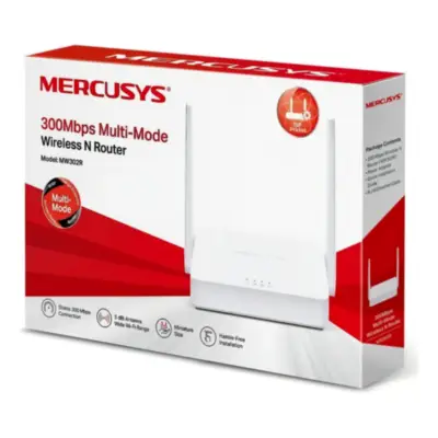 Detalles accesorios de Router Wifi 300Mbps 2Pto 2Ant Fija 5Dbi Mercusys MW302R