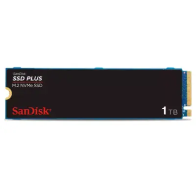 Vista lateral de Disco Ssd Estado Solido 1Tb M.2 2280 Sandisk SSD Plus Nvme Gen3