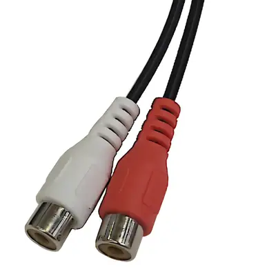 Detalles accesorios de Separador Miniplug 3,5 Macho Estereo A 2 Rca Hembra