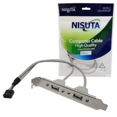Detalles accesorios de Placa Slot Trasero Usb 2.0 Con 2 Salidas Conector X 1