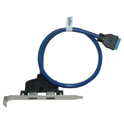 Placa Slot Trasero Usb 3.0 Con 2 Salidas Nisuta Ns-Slusb3