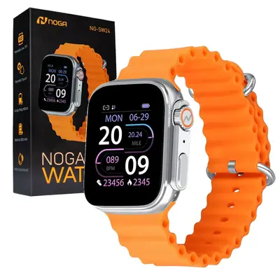 Detalles accesorios de Smartwatch Noga SW24 malla Naranja
