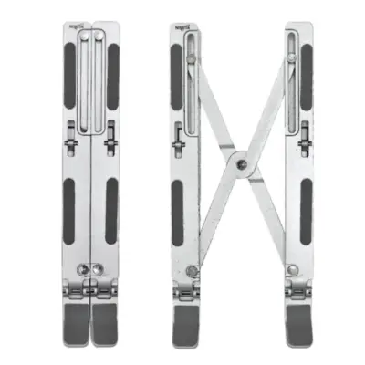 Detalles accesorios de Soporte Apoya Notebook / Tablet Plegable Nisuta NSCN6M Aluminio