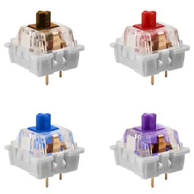 Vista lateral de Switch Outemu Violeta P/ Reemplazar Teclado Mecanico