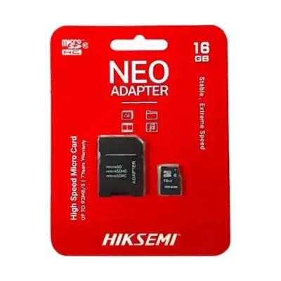 Memoria MicroSD 16Gb Hiksemi NEO CL10 C/Adaptador