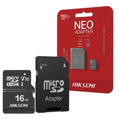 Detalles accesorios de Memoria MicroSD 16Gb Hiksemi NEO CL10 C/Adaptador