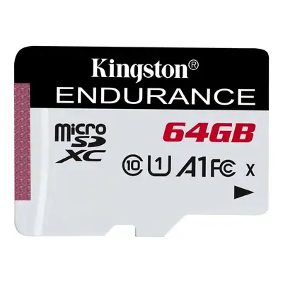 Vista lateral de Memoria Micro Sd 64Gb Kingston High Endurance Especial Videovigilancia