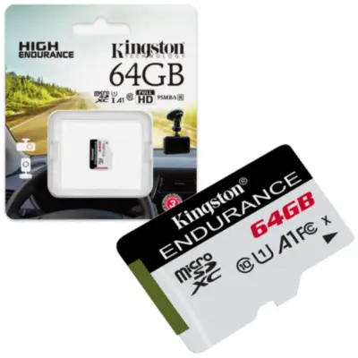 Detalles accesorios de Memoria MicroSD 64Gb Kingston High Endurance Especial Videovigilancia