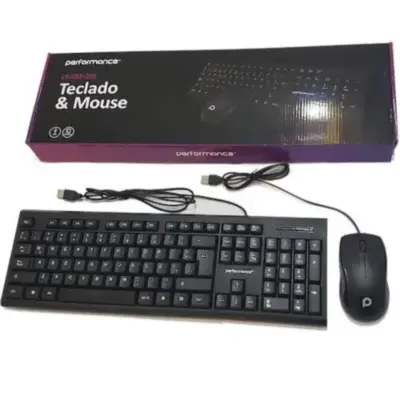 Teclado + Mouse Usb Performance 213966 Espanol Negro