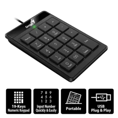 Detalles accesorios de Teclado Numerico Usb Genius Numpad 110 Negro