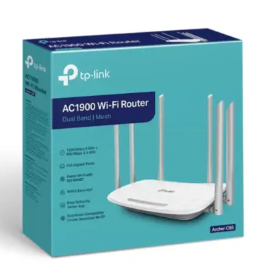 Detalles accesorios de Router Wifi 1267Mbps Tp-Link Archer C86 Dual Band Gigabit AC 1900
