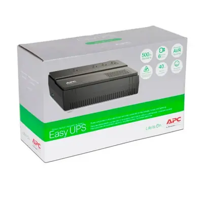 Detalles accesorios de Ups 500Va 4 Tomas 220/230V Apc Easy Bv500I-Ar Schneider Electric