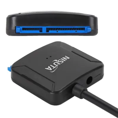 Detalles accesorios de Adaptador Usb 3.0 A Sata Iii Nisuta C/Fuente P/Discos Ssd Hdd 2,5 Y 3,5