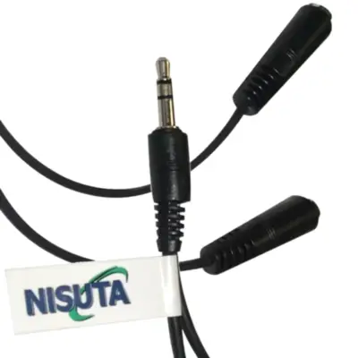 Detalles accesorios de Divisor Splitter Miniplug 3,5 Estereo Macho A 2 Miniplug 3,5 Estereo Ficha Compacta