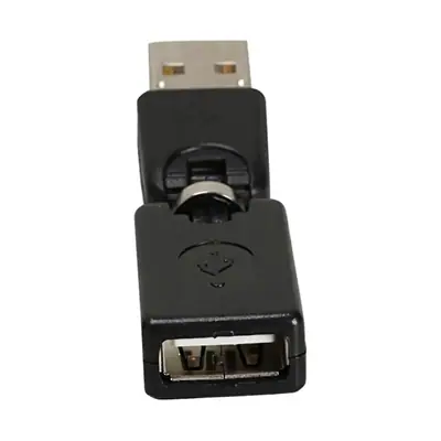 Vista lateral de Adaptador Usb 2.0 A-A Macho-Hembra Flexible 180 Grados