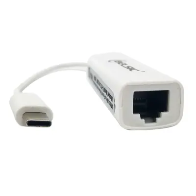 Vista lateral de Adaptador Red Rj45 Usb-C 10/100 Mbps Belsic Adc1520