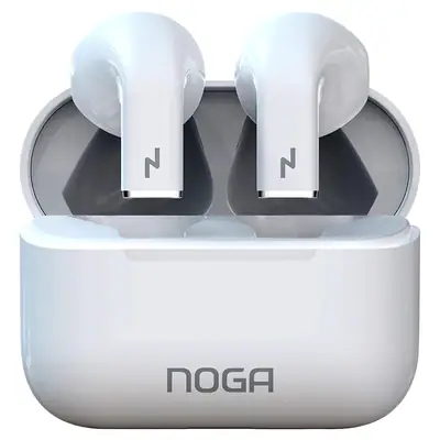 Vista lateral de Auricular Inalambrico Noga Btwins 50 Bluetooth Blanco