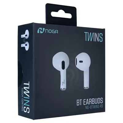 Detalles accesorios de Auricular Inalambrico Noga Btwins 50 Bluetooth Blanco