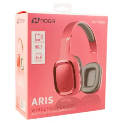 Detalles accesorios de Auricular Inalambrico Noga NG-918BT Aris Bluetooth Rojo