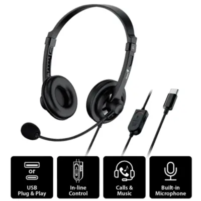 Detalles accesorios de Auricular Usb Con Microfono Genius Hs-230U Usb-A