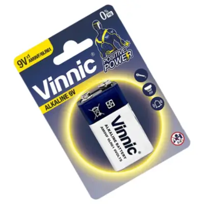 Detalles accesorios de Bateria 9V Alcalina Vinnic