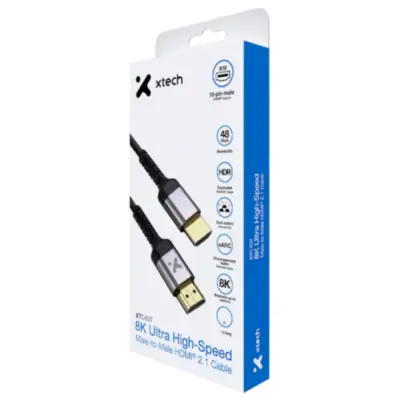 Detalles accesorios de Cable Hdmi Macho - Macho 3 Mts V2.1 8K Xtech